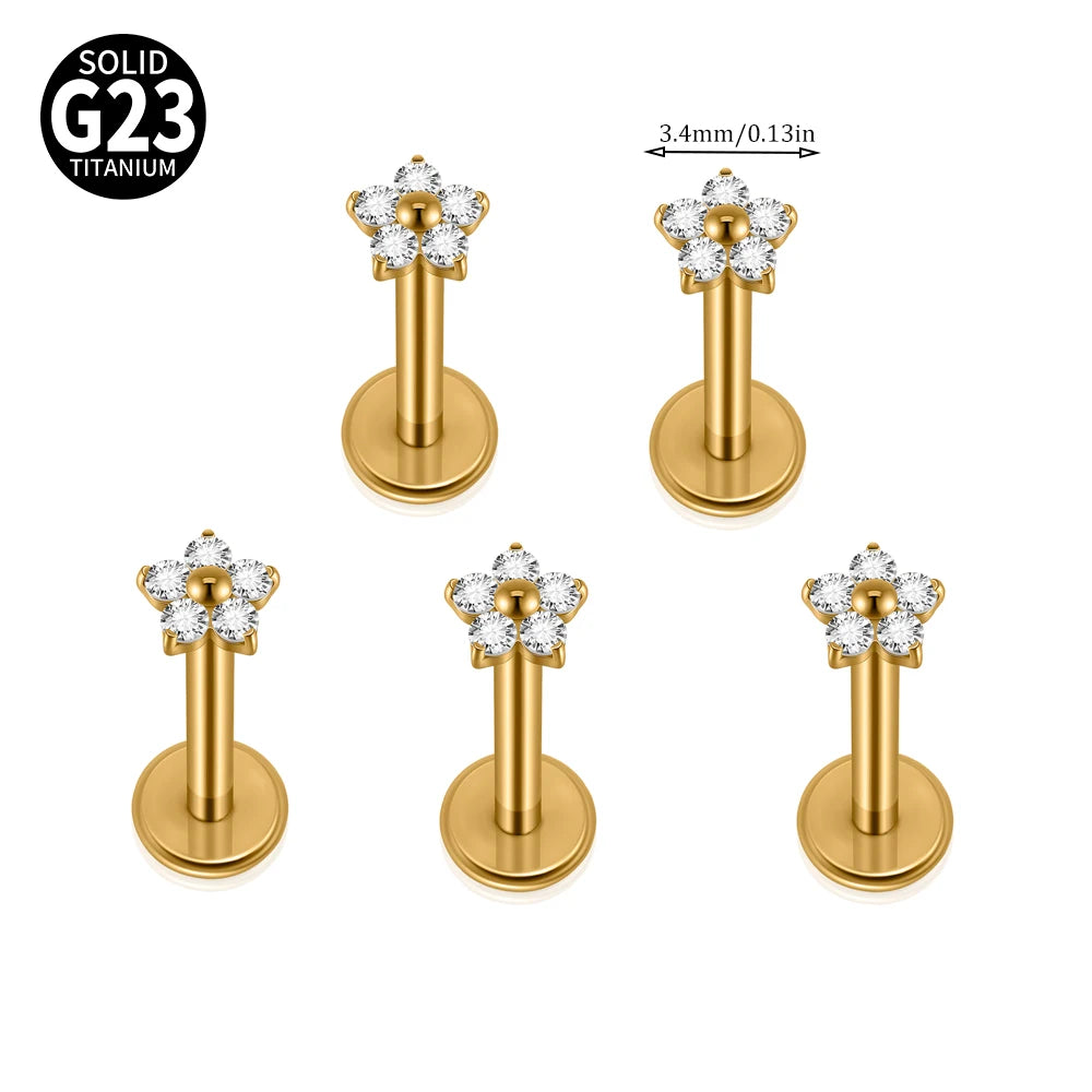 Lumière Pure™ ASTM Flower Zirconia Piercing Jewelry