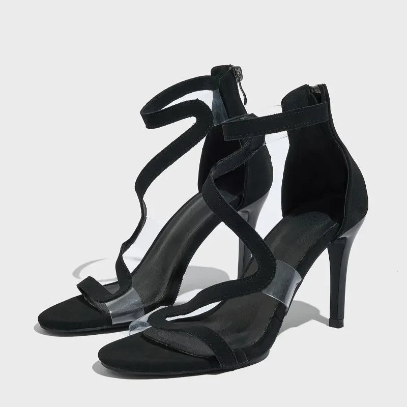 Women's Roman-Style Platform High-Heel Sandals | Slim Heel Strap Plus Size Shoes