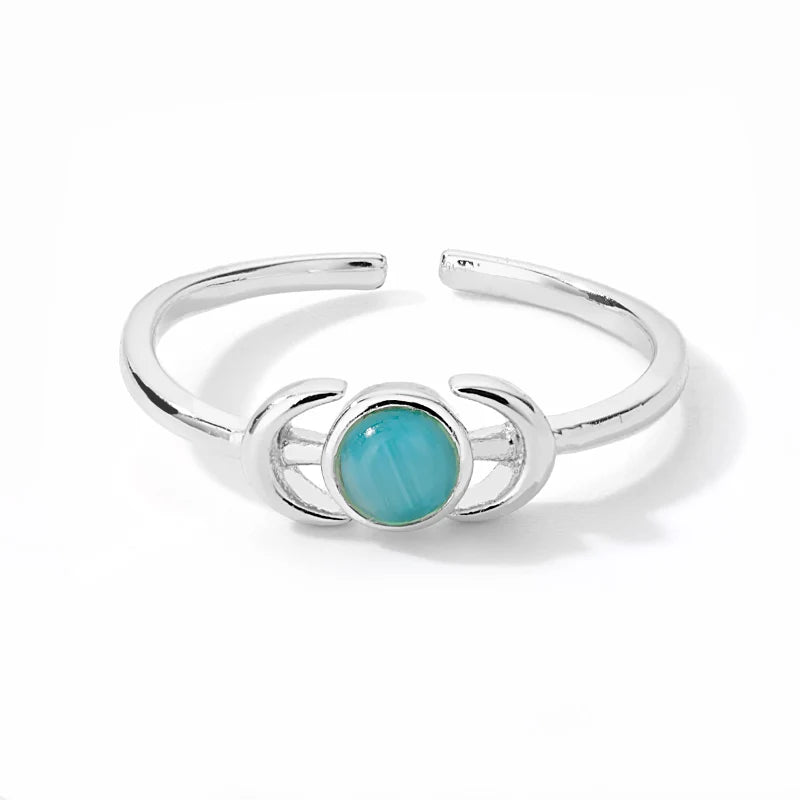 Lumière Luxe™ Stainless Steel Geometric Twist Chain Adjustable Open Ring