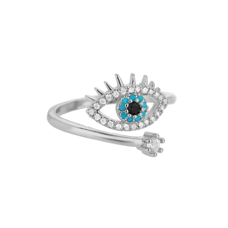 Lumière Luxe™ Stainless Steel Geometric Twist Chain Adjustable Open Ring