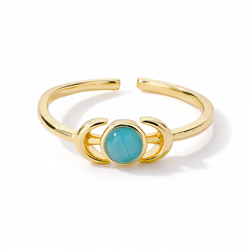 Lumière Luxe™ Stainless Steel Geometric Twist Chain Adjustable Open Ring