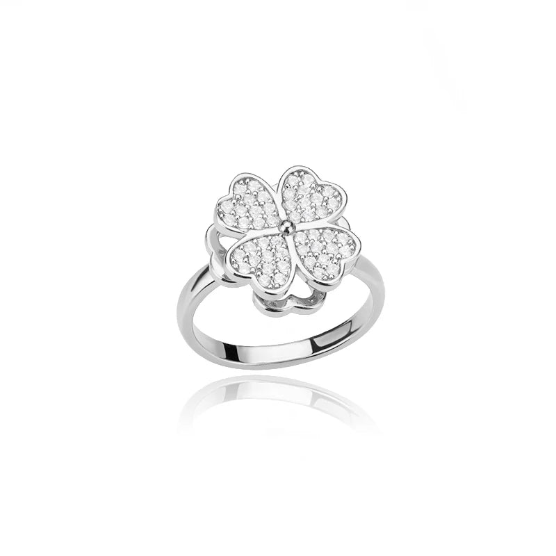 Lumière Luxe™ Stainless Steel Geometric Twist Chain Adjustable Open Ring