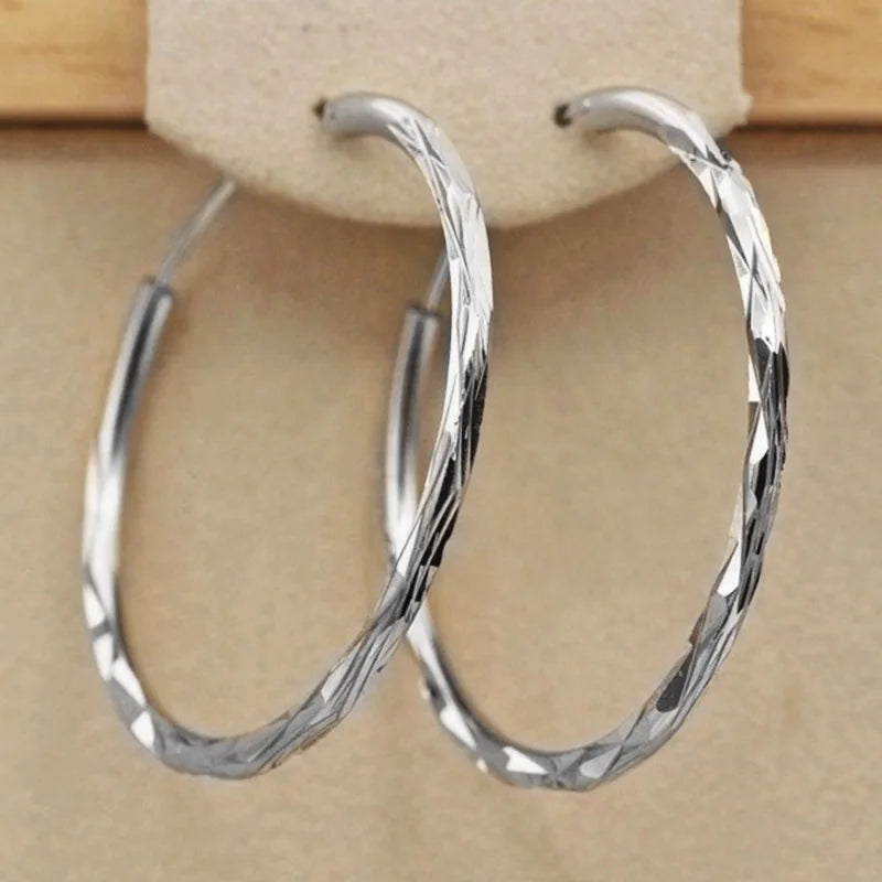 Lumière Geometric™ Gold-Tone Patterned Hoop Earrings