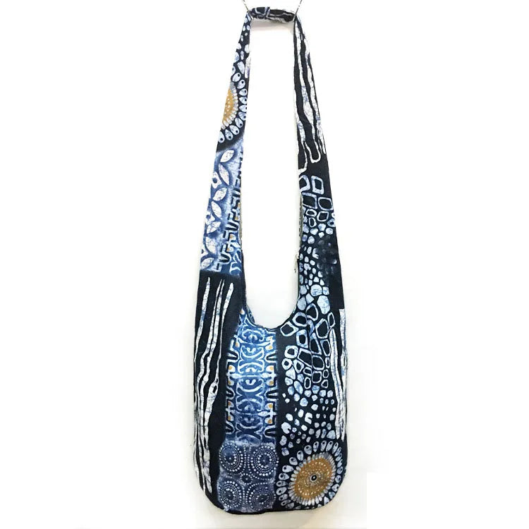 Women's Bohemian Thai Cotton Sling Hobo Bag with Free Gift