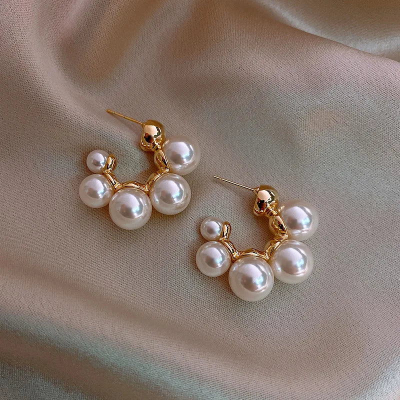 Trend Simulation Pearl Long Earrings Romantic Cute Simple Personality Female Wedding  Fashion Korean Jewelry Pendant Earrings