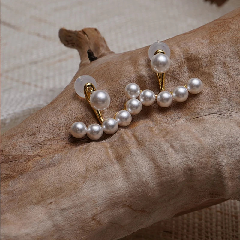 Trend Simulation Pearl Long Earrings Romantic Cute Simple Personality Female Wedding  Fashion Korean Jewelry Pendant Earrings