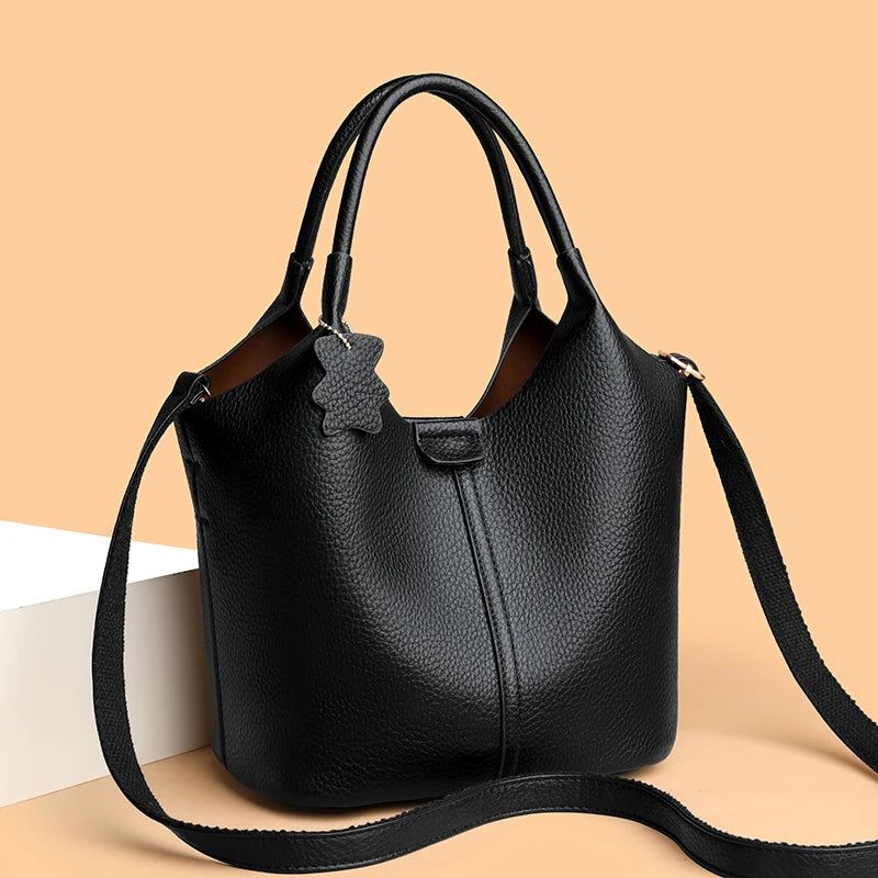 Women's Soft PU Leather Large Capacity Tote & Commuter Shoulder Bag