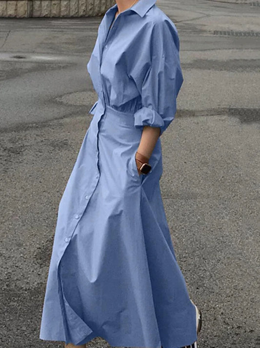 Women's Asymmetrical One-Shoulder Ruched Maxi Dress with Side Slit
