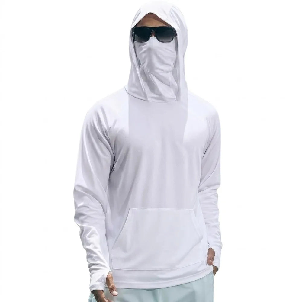 Men’s UPF 50+ Sun Protection Hoodie – Quick-Dry Performance Fishing & Outdoor Shirt