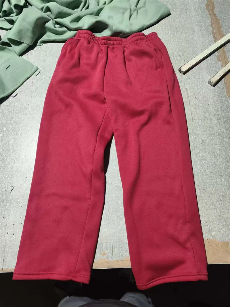 Unisex Wide-Leg Straight Sweatpants – Loose Fit Streetwear Joggers