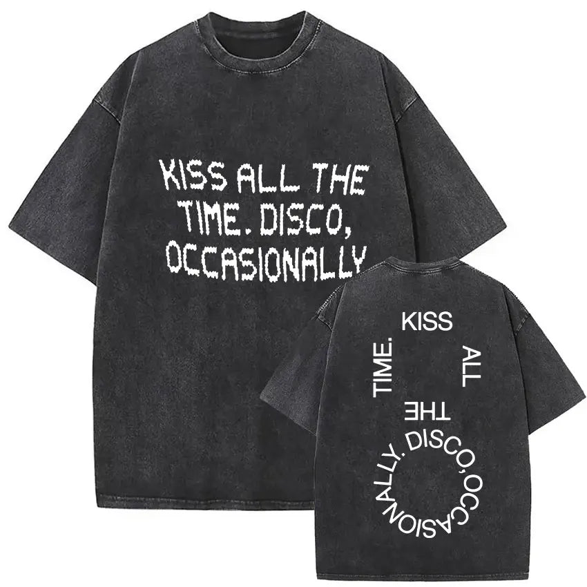 Retro Washed Harry Styles T-shirt Men Women O-Neck Oversized Cotton T Shirt Tops