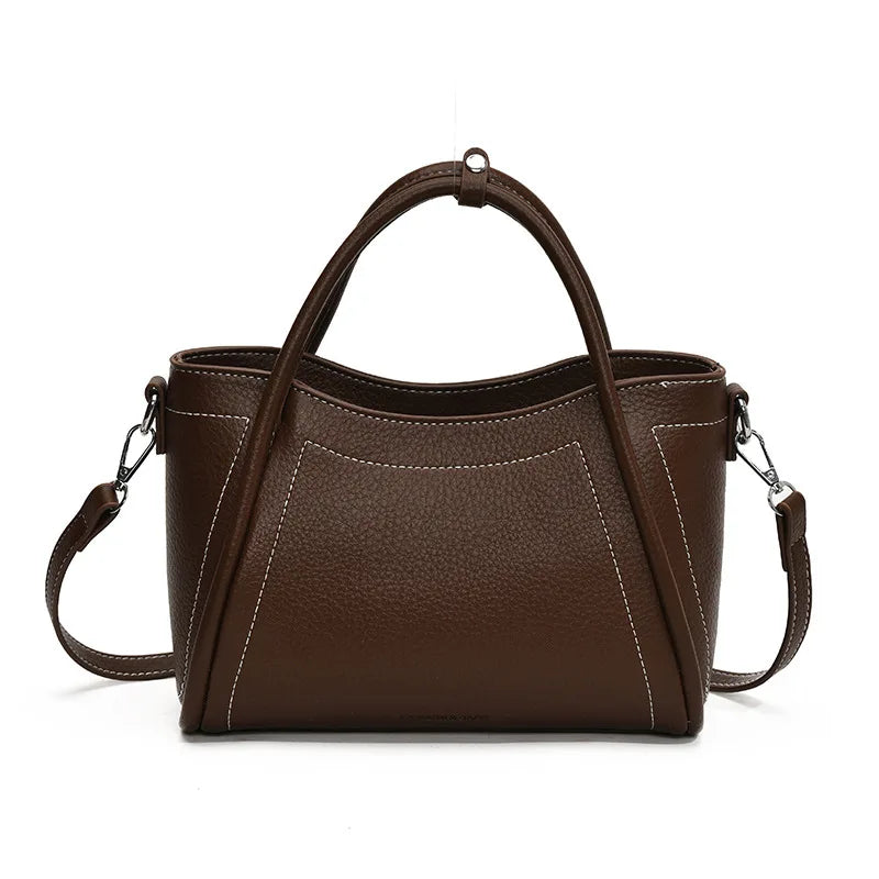 Women's Classic Black PU Leather Shoulder & Crossbody Bag