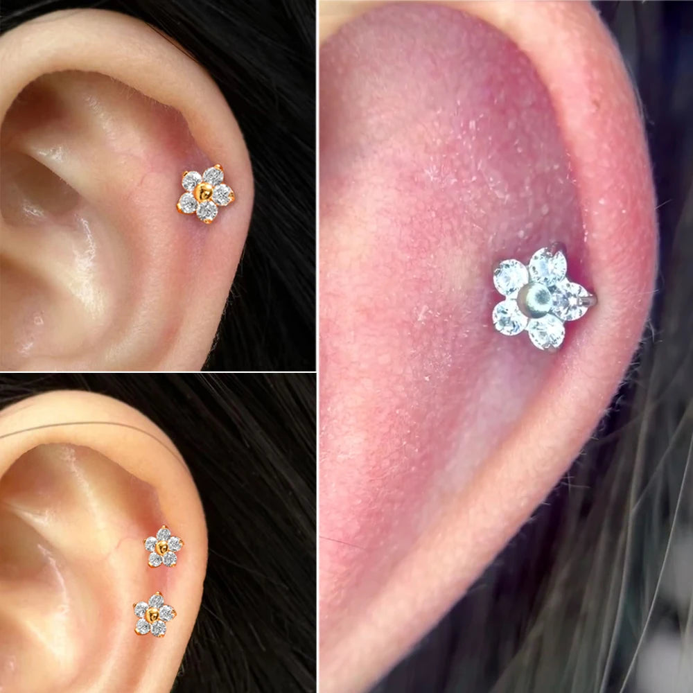 Lumière Pure™ ASTM Flower Zirconia Piercing Jewelry