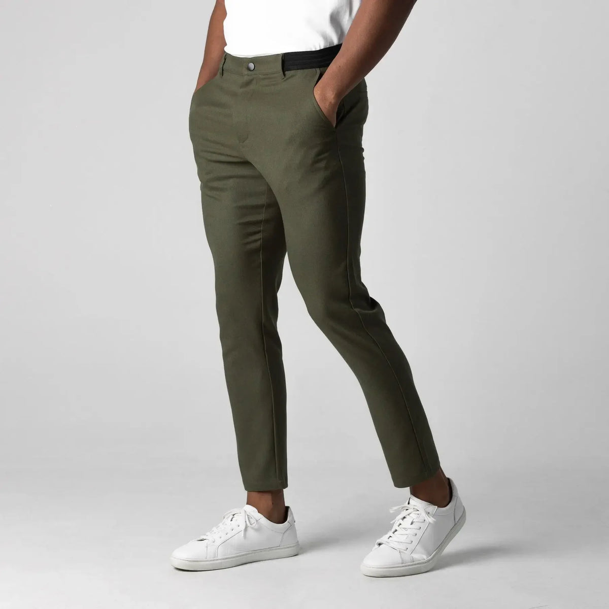 Men's Slim-Fit Ankle-Length Active Chino Pants