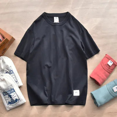 Men's Vintage Washed 100% Cotton Crewneck T-Shirt