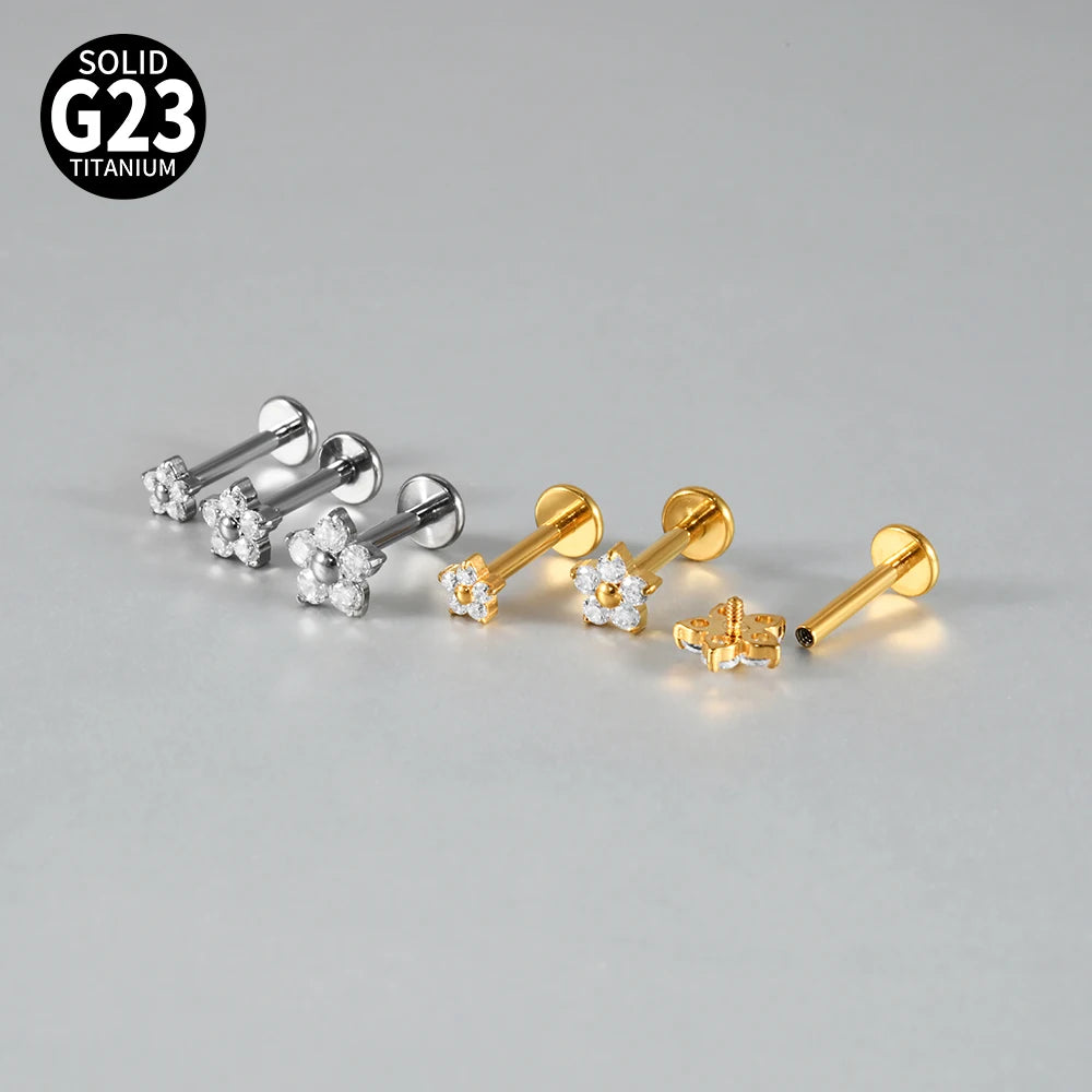 Lumière Pure™ ASTM Flower Zirconia Piercing Jewelry