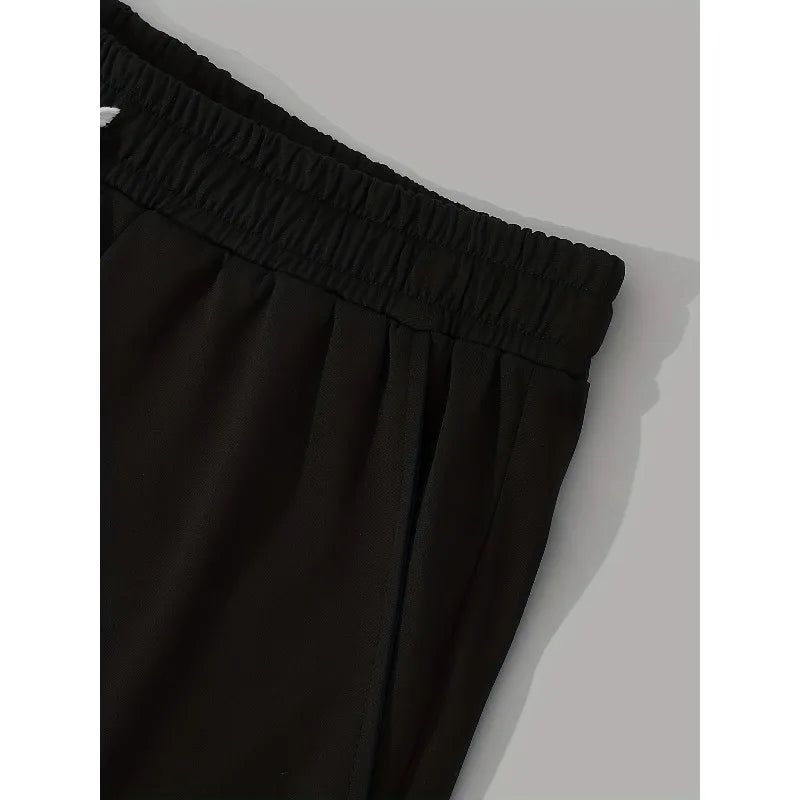 Men's Hot Selling Letter Pattern Printed Drawstring Waist Shorts, Summer Casual Outdoor Sports Shorts