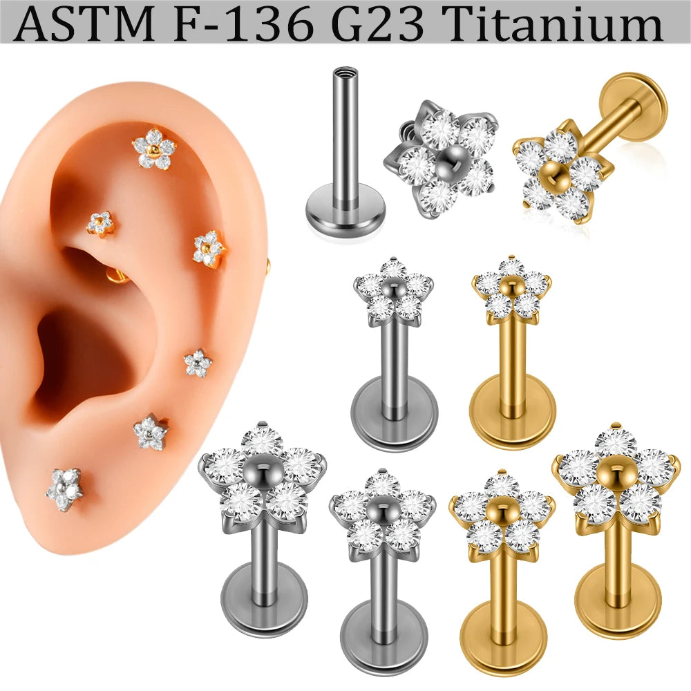 Lumière Pure™ ASTM Flower Zirconia Piercing Jewelry