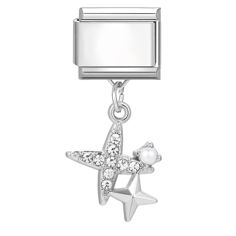 9mm Stainless Steel Italian Charm Links for DIY Modular Bracelets