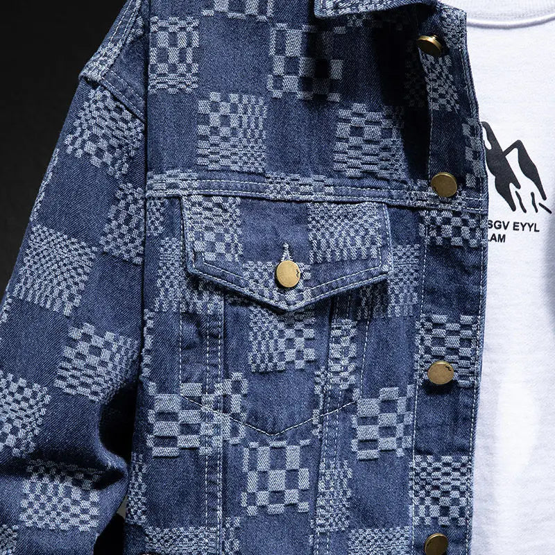 Men's Plaid Jacquard Thick Autumn/Winter Casual Jacket
