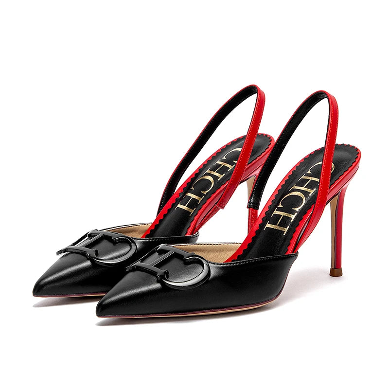CHCH Women's 9CM Pointed-Toe Strappy High Heels | Sexy Bridal Party & Wedding Shoes
