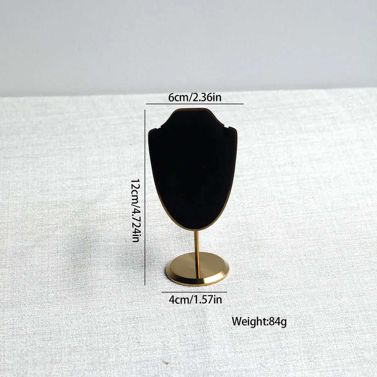 Mini Necklace Display Stand & Velvet Jewelry Bust Rack