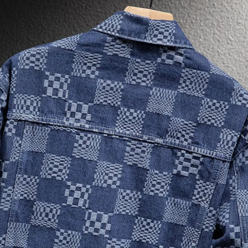 Men's Plaid Jacquard Thick Autumn/Winter Casual Jacket