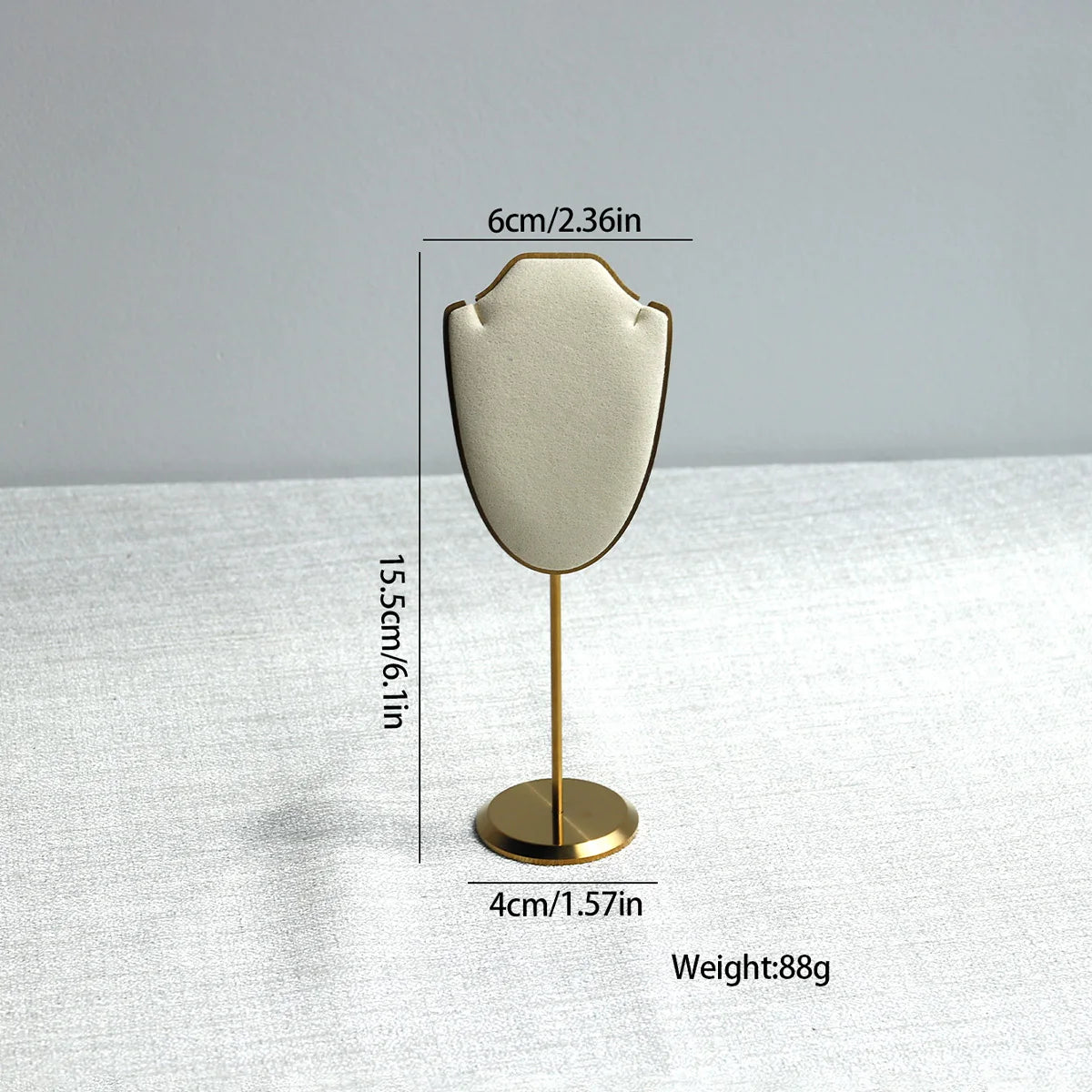 Mini Necklace Display Stand & Velvet Jewelry Bust Rack
