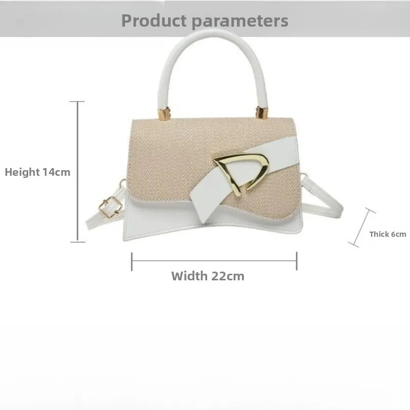 Women's Color-Block Spliced Crossbody Bag & Handheld Small Square Bag