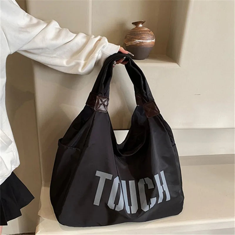 Women's Lightweight Oxford Large Capacity Travel Tote & Yoga Shoulder Bag