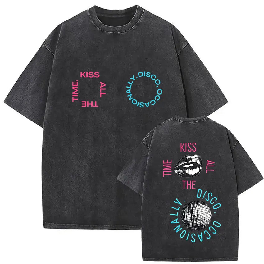Retro Washed Harry Styles T-shirt Men Women O-Neck Oversized Cotton T Shirt Tops
