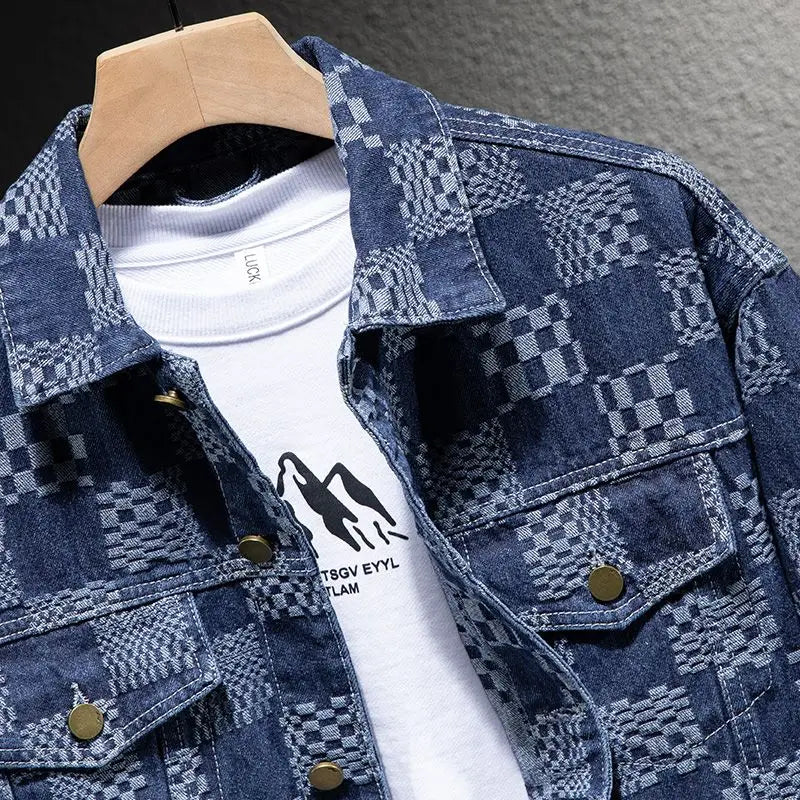 Men's Plaid Jacquard Thick Autumn/Winter Casual Jacket