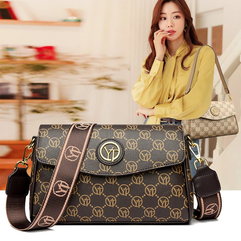 Women's Luxury Shoulder & Crossbody Bag with Matching Round Coin Purse
