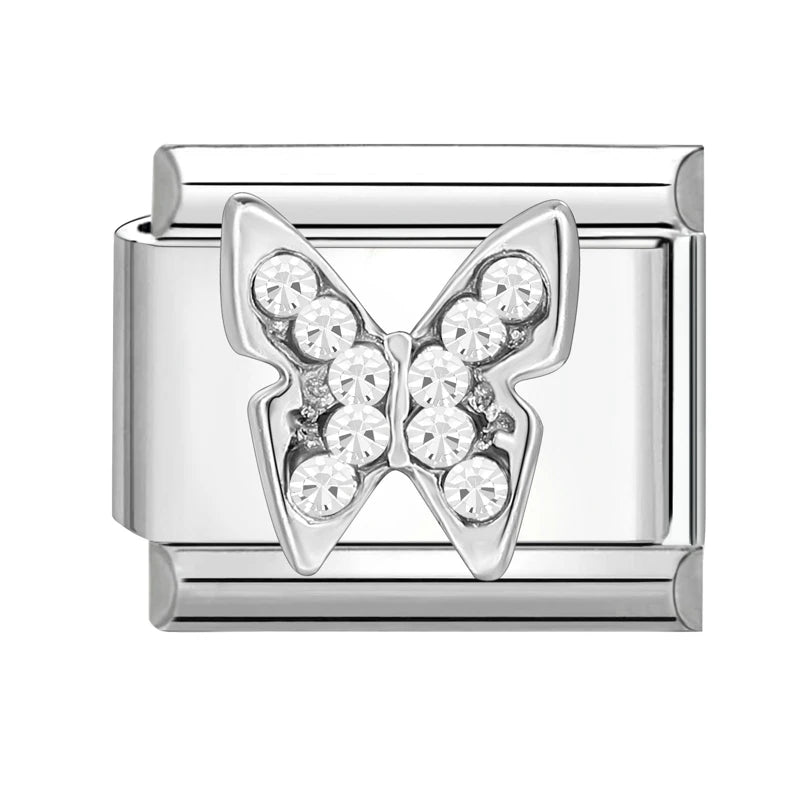9mm Stainless Steel Italian Charm Links for DIY Modular Bracelets
