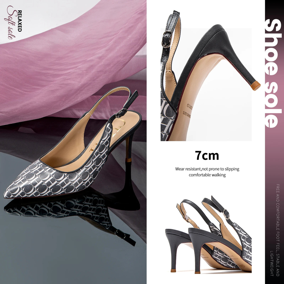 SoleVacay™ Chic Slingback Heeled Sandals