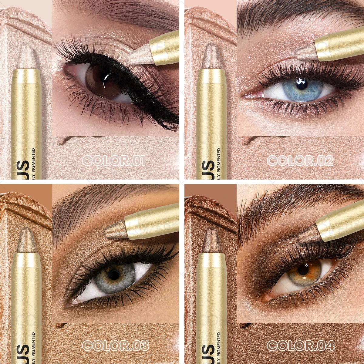 GlowStruck™ Dual-Ended Shimmer Eyeshadow Stick with Built-In Smudger Brush