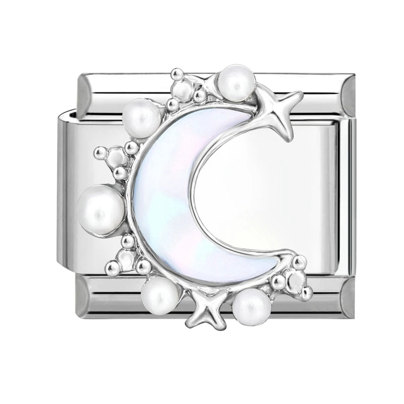 9mm Stainless Steel Italian Charm Links for DIY Modular Bracelets
