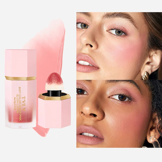 VelvetFlush™ Smooth Liquid Cream Blush – 6 Shades Velvet Matte Pink Blusher