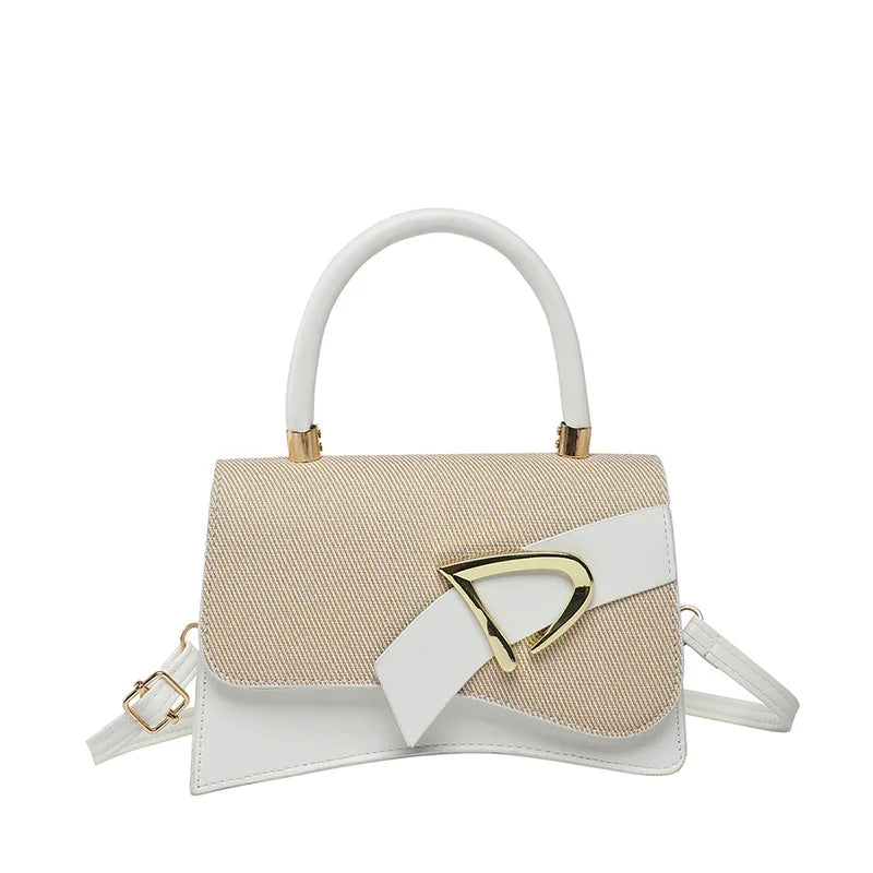 Women's Color-Block Spliced Crossbody Bag & Handheld Small Square Bag