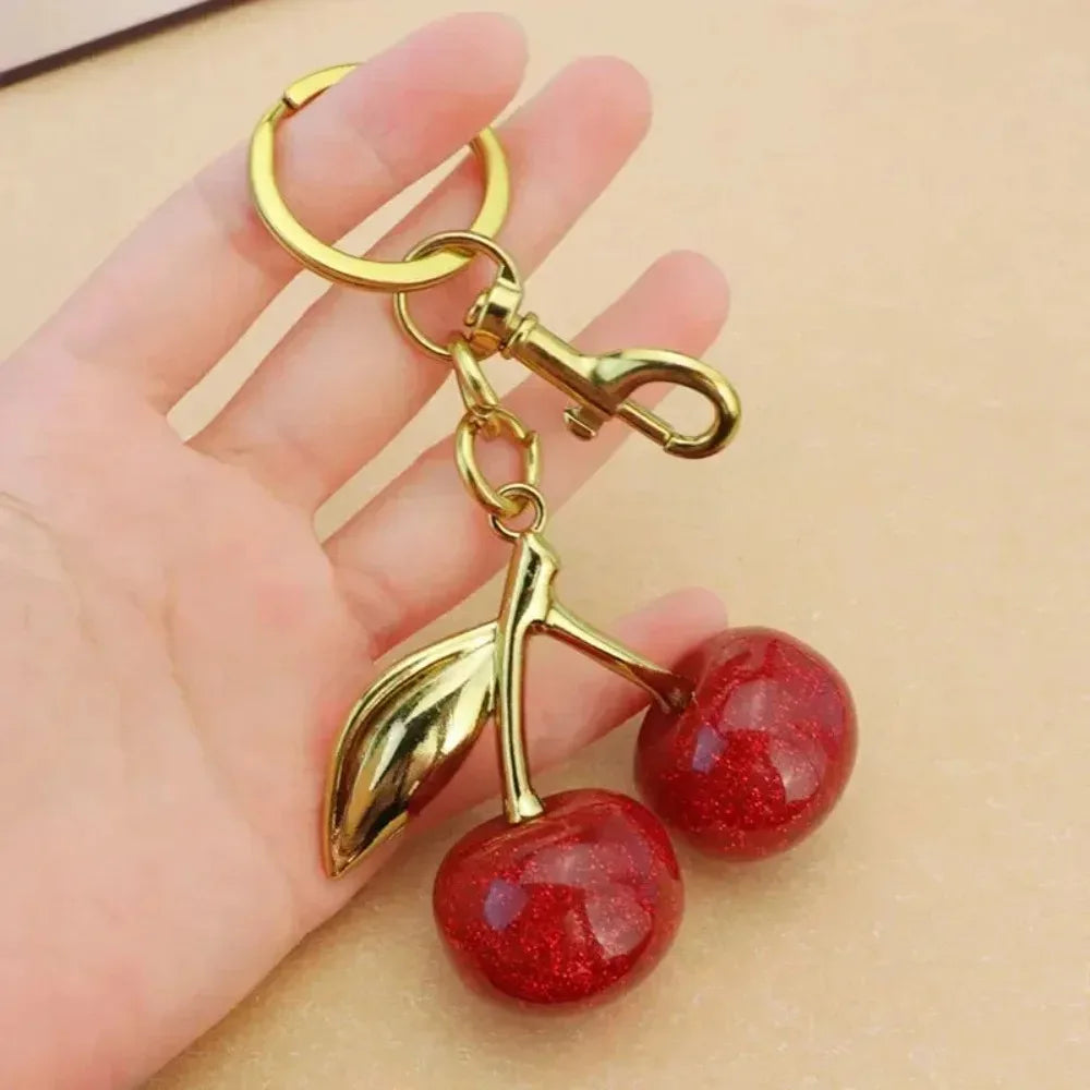 2026 Trend Crystal Cherry Bag Charm & Keychain Pendant