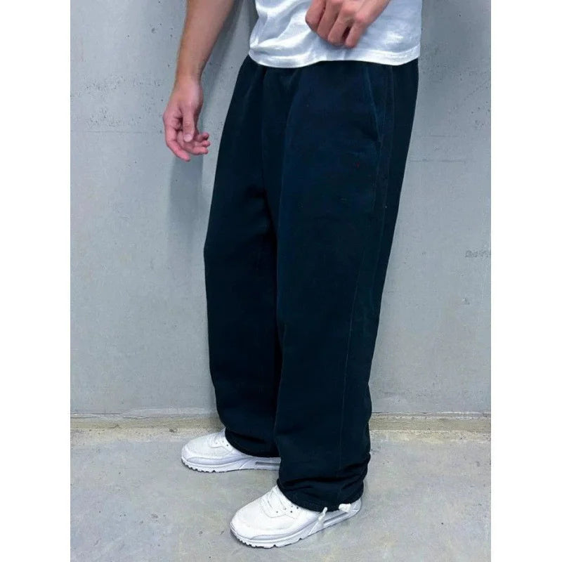 Unisex Wide-Leg Straight Sweatpants – Loose Fit Streetwear Joggers