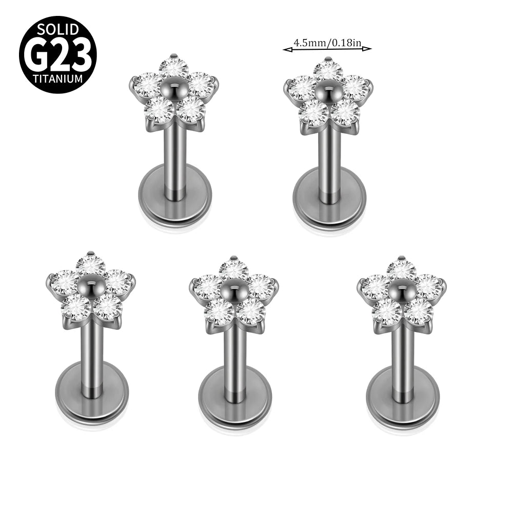 Lumière Pure™ ASTM Flower Zirconia Piercing Jewelry