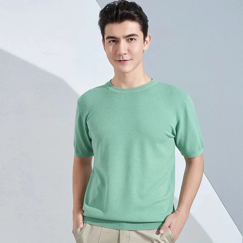 Men's Superfine Merino Wool Quick-Dry Short-Sleeve T-Shirt