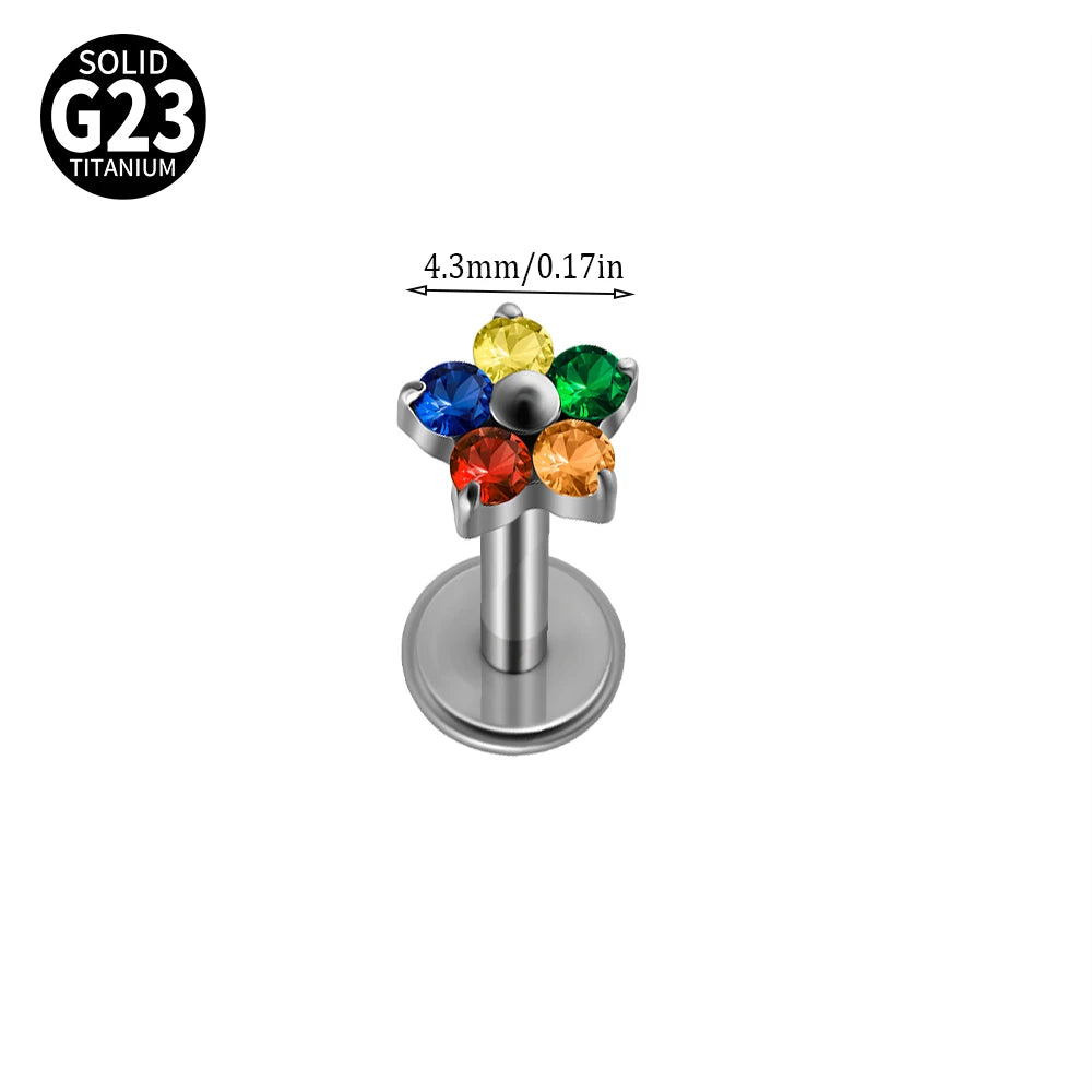 Lumière Pure™ ASTM Flower Zirconia Piercing Jewelry