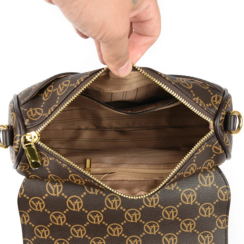 Women's Luxury Shoulder & Crossbody Bag with Matching Round Coin Purse