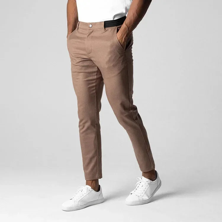 Men's Slim-Fit Ankle-Length Active Chino Pants