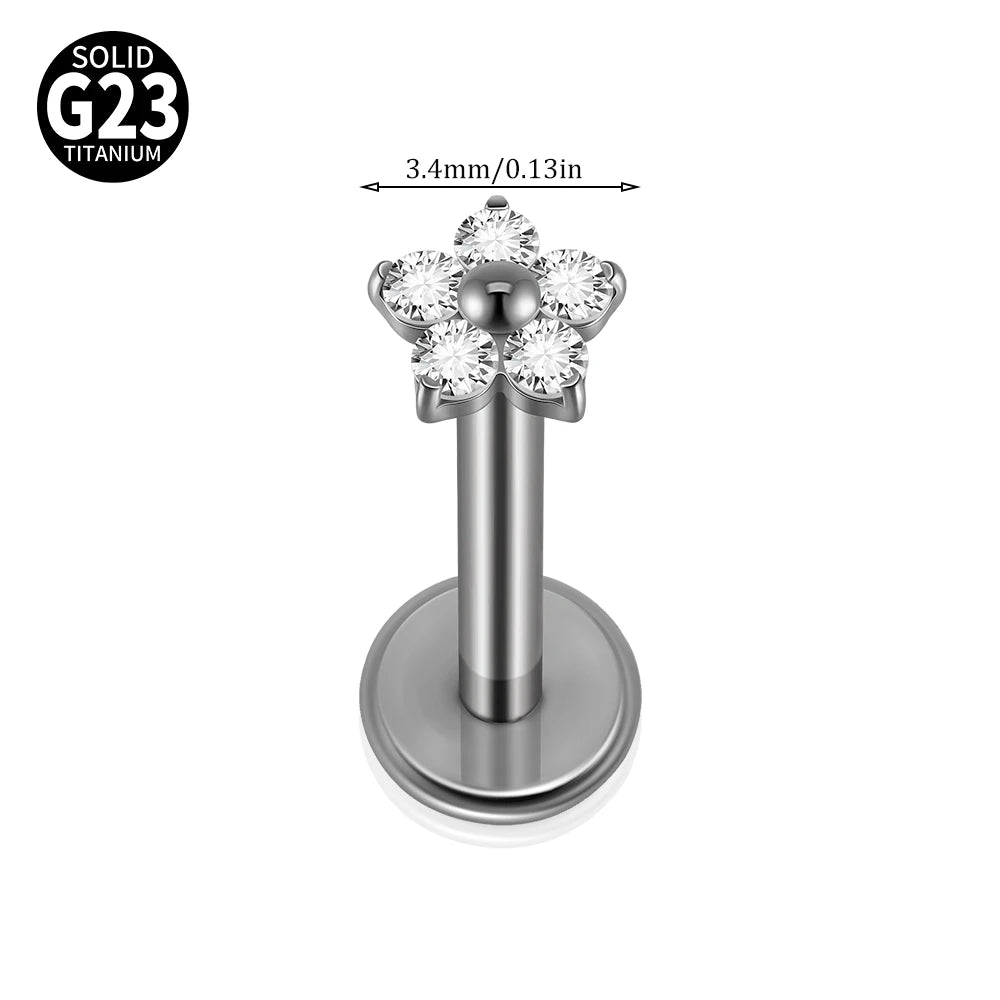 Lumière Pure™ ASTM Flower Zirconia Piercing Jewelry