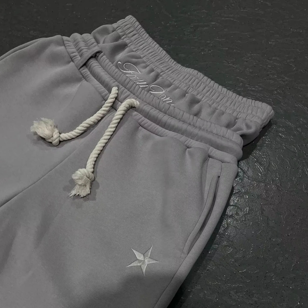 Men's Y2K Harajuku Double-Waisted Letter Embroidered Sweatpants
