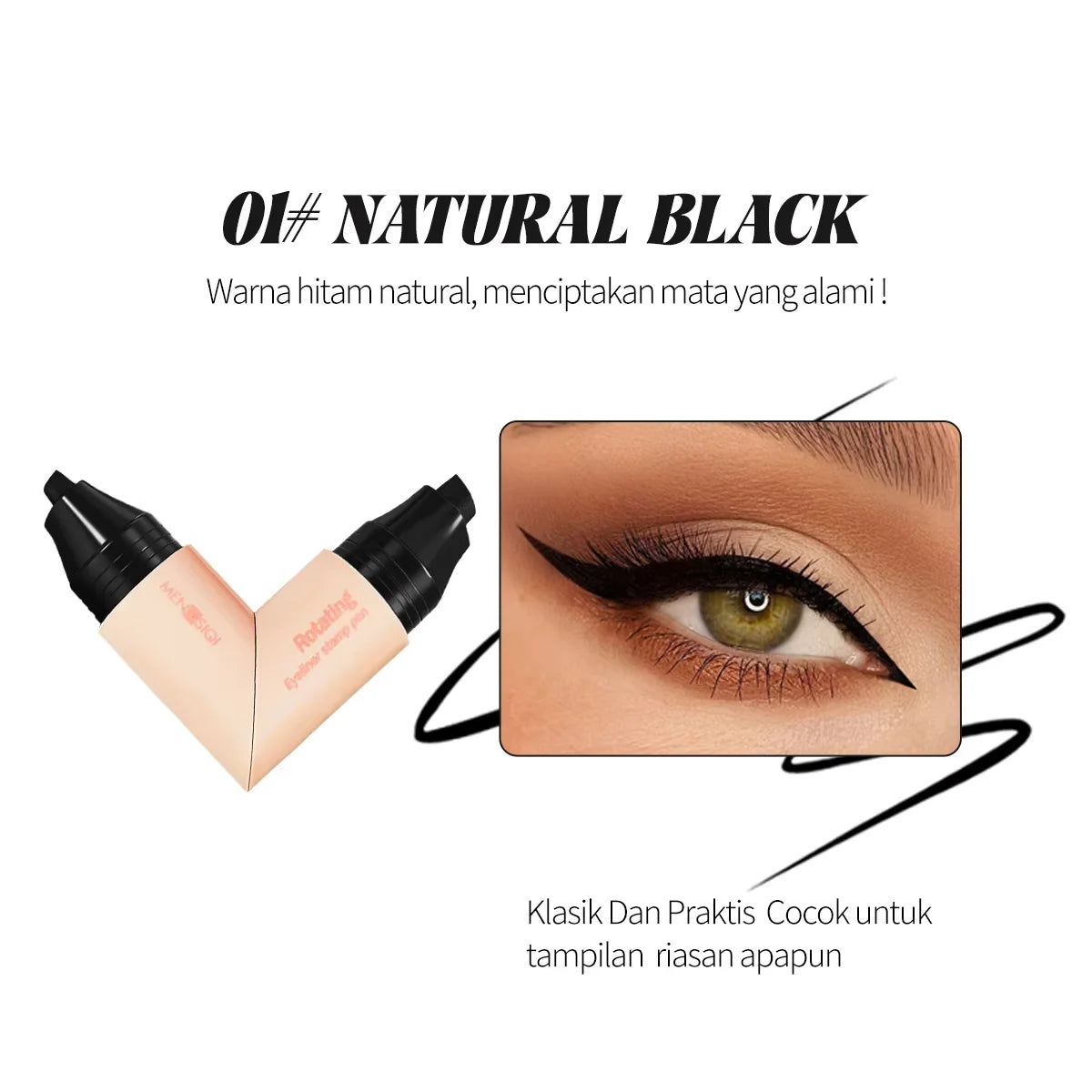Stamp & Line™ 2-in-1 Rotating Eyeliner Stamp – Waterproof Winged Liner
