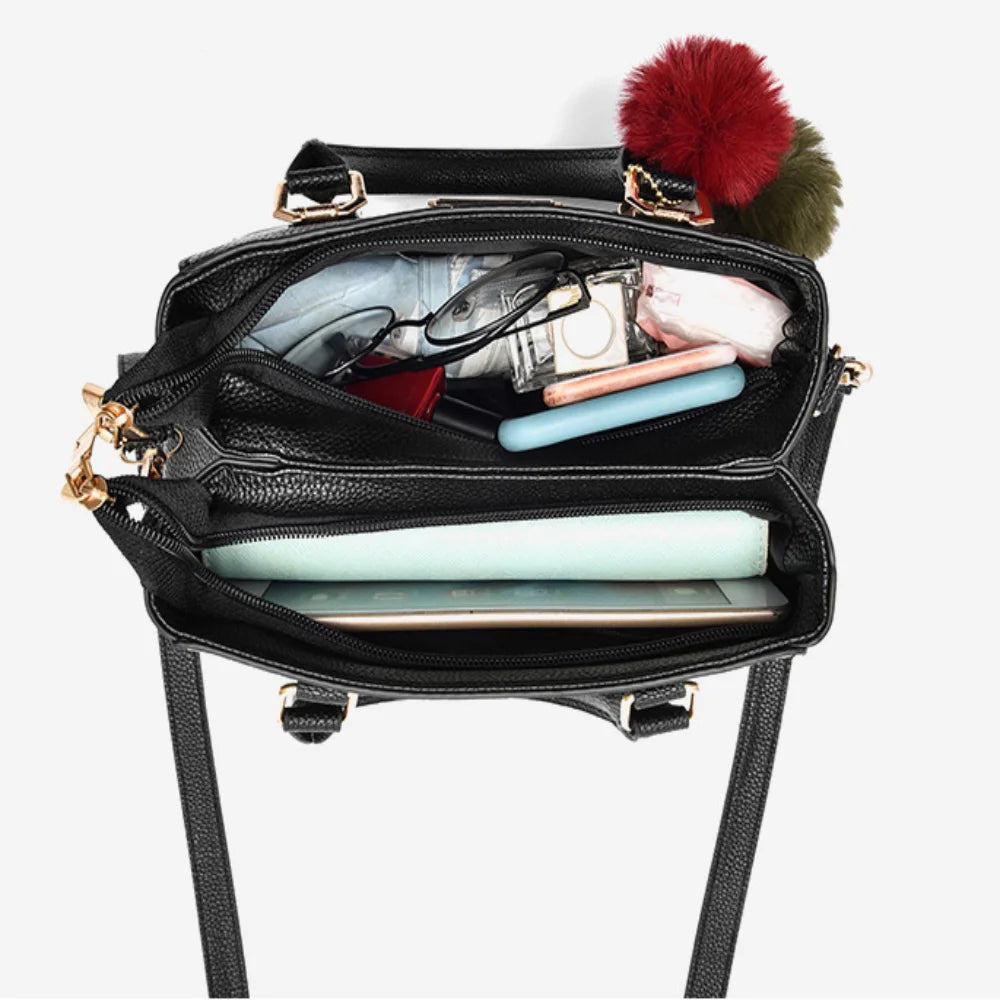 Women's Casual Leather Messenger & Large Capacity Shoulder Bag